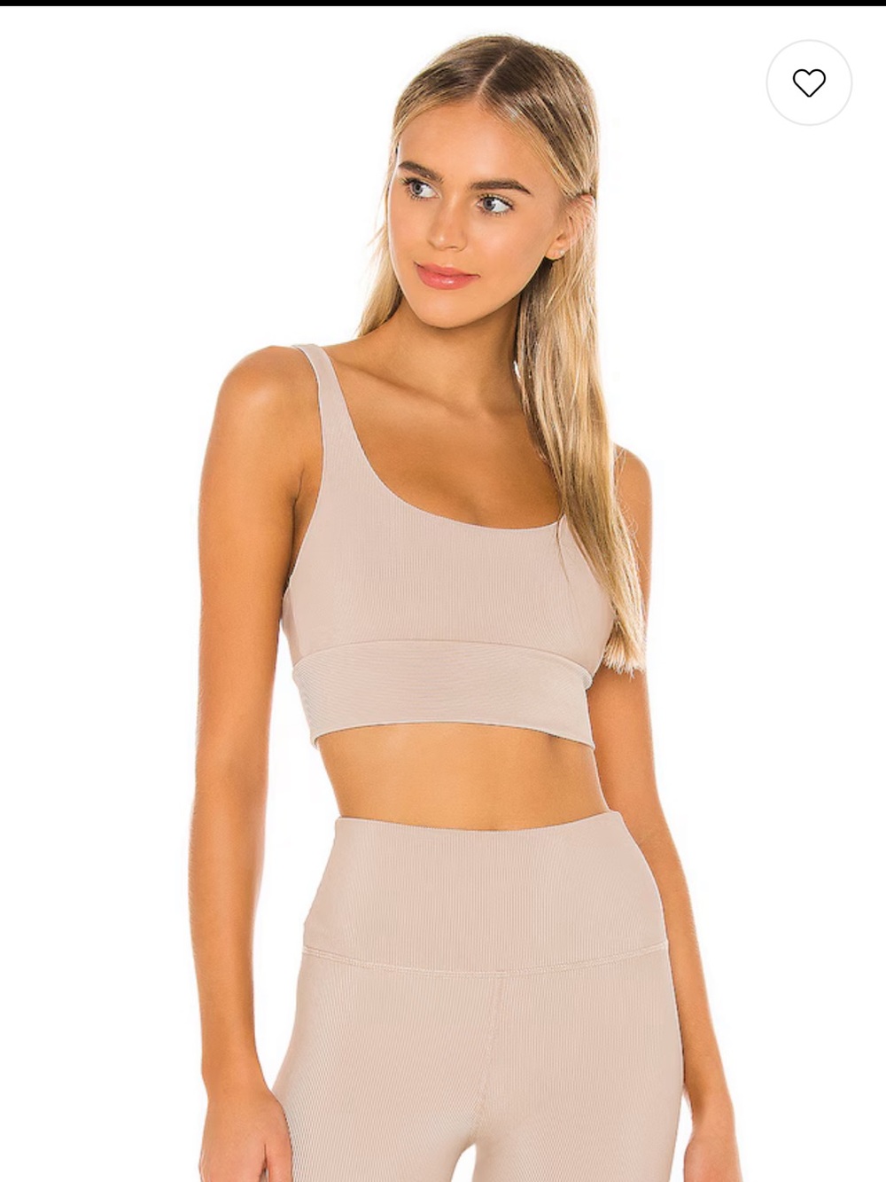 Beach Riot Taupe Ribbed Leah Top Size Large NEW